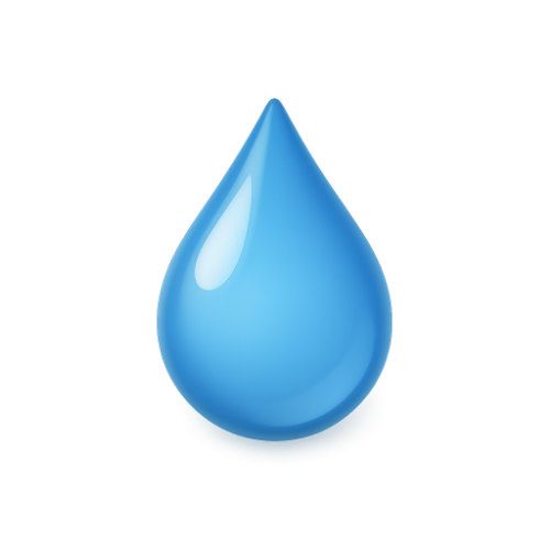 3D rendering of a drop of water