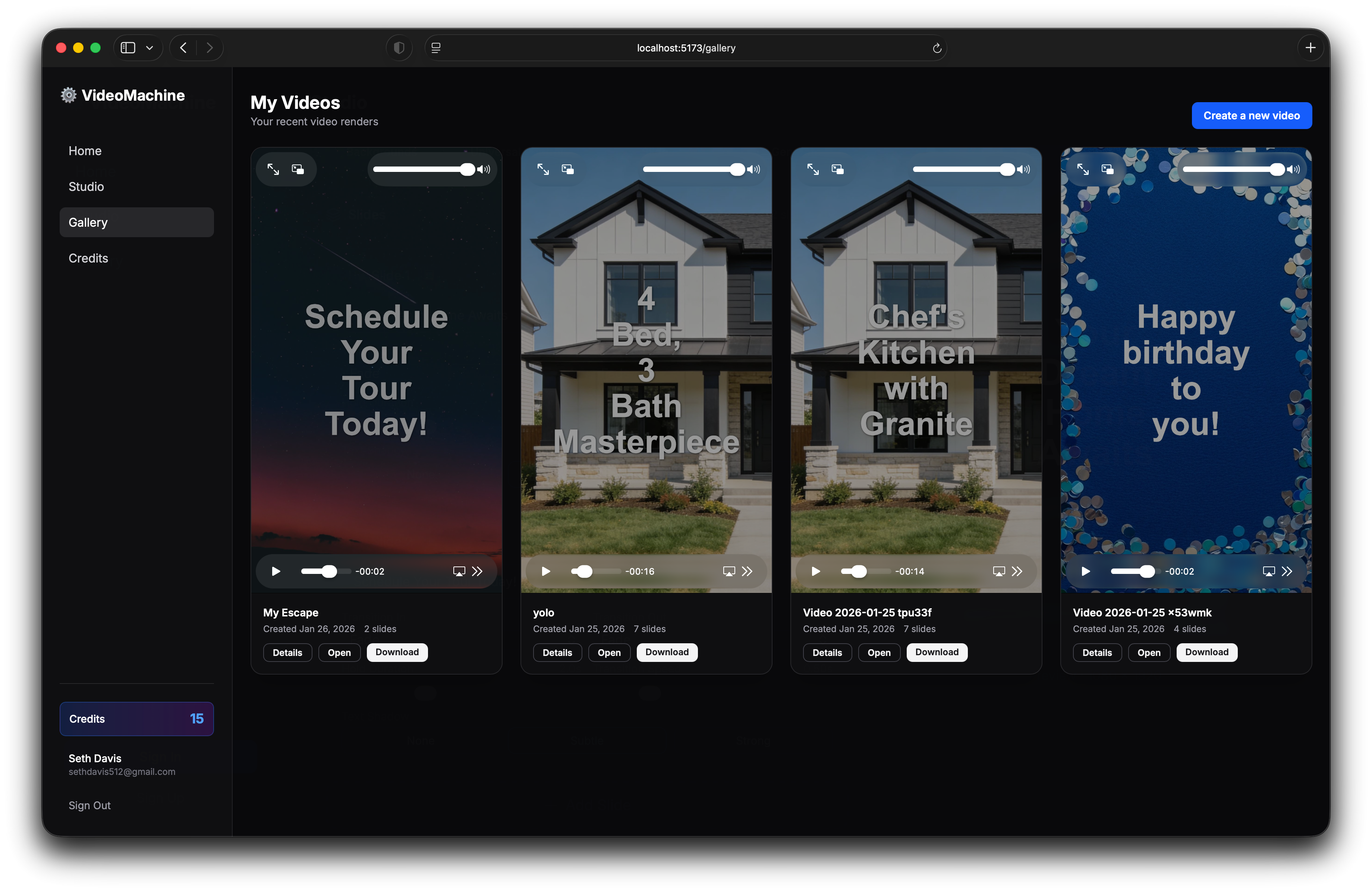 Video Machine Gallery